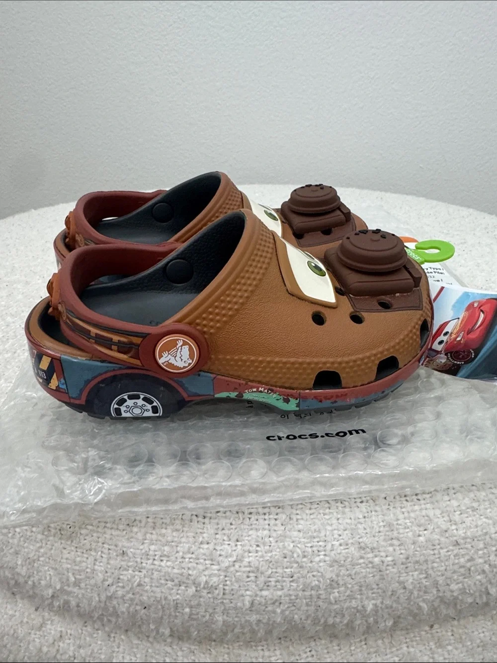 NWT CROCS Disney Cars Mater classic clog